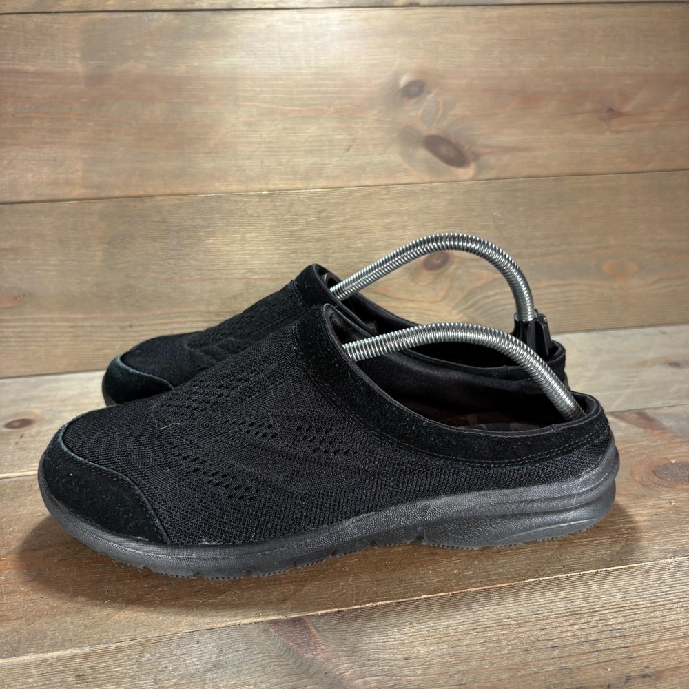 Skechers Serenity Womens size 8.5 shoes Black Knit Comfort Slip On Mule Clog